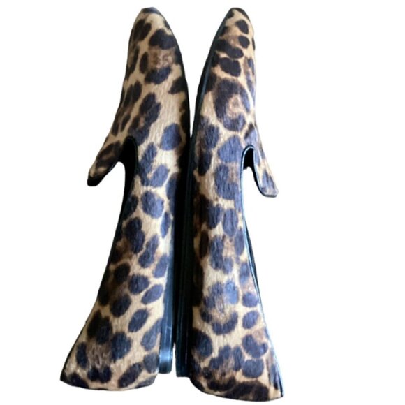 Nine West Haydyn Animal Leopard Print Almond Toe Flats 8.5M #122Q - Picture 5 of 8